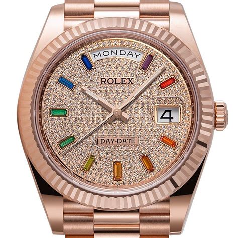 gold pink rolex|Rolex day date 40 228235.